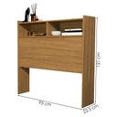 Ver imagem 3 de Cabeceira Solteiro 2 Nichos Mdf 95 Cm Melissa Nature Decmade