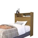 Ver imagem 5 de Cabeceira Solteiro 2 Nichos Mdf 95 Cm Melissa Nature Decmade