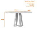 Ver imagem 3 de Mesa de Jantar para 4 Lugares 1,35m Lectus Tampo em Mdf com Vidro Ypê/off White - New Ceval 23133/96