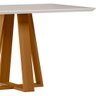 Mesa de Jantar para 4 Lugares 1,35m Lectus Tampo em Mdf com Vidro Ypê/off White - New Ceval 23133/96 - 2
