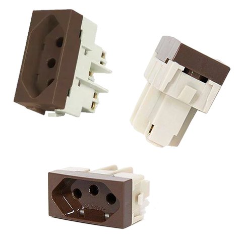 Modulo Tomada 2p+t 20a 250v Marrom Qm50037-9 Qtmov