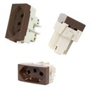 Ver imagem 1 de Modulo Tomada 2p+t 20a 250v Marrom Qm50037-9 Qtmov