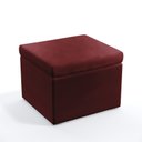 Ver imagem 3 de Poltrona Orion Bordada com Puff Quasar Suede Bordô Aradecor
