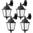 Ver imagem 1 de Kit 4 Luminárias de Parede Arandelas em Termoplástico Preto Bivolt Soberana Dital Salas Hall