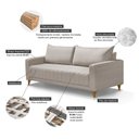 Ver imagem 5 de Sofá Fixo para Sala Living 156cm Roma