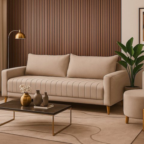 Sofá Fixo para Sala Living 156cm Roma