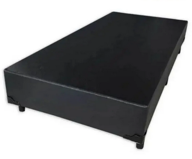 Base Cama Box Viúva 1,28 X 1,88 X 0,32 Premium Corino Preto - 1