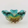 Centro de Mesa de Murano São Marcos - Cristal Verde e Âmbar 25cm - 1