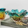 Centro de Mesa de Murano São Marcos - Cristal Verde e Âmbar 25cm - 4
