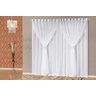 Cortina Sara 3,00 X 2,50 Tecido Voil Varão Simples Branco - 1