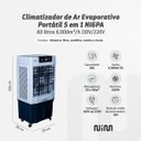 Ver imagem 4 de Climatizador Evaporativo Portátil 5 em 1 Ni6pa 60 Litros