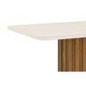 Mesa de Sala Jantar Solana Sc68 + Tampo Madeirado Vidro Curvo 160x90cm Nature-off White - 2