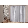 Cortina Mabelle 2,00 x 1,70 Semi Blackout Varão Simples Cinza - 1