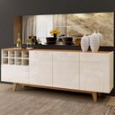 Ver imagem 1 de Buffet Duna com Adega 3 Portas 1 Gaveta Off White / Naturalle