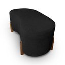 Ver imagem 4 de Puff Orgânico Curvo Pé de Madeira Decorativo para Sala Confortável e Reforçado Bouclé