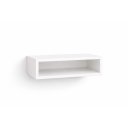Ver imagem 1 de Nicho Suspenso Mesa de Cabeceira 25cm MDF Branco Organizador Decorativo Enviado Montado