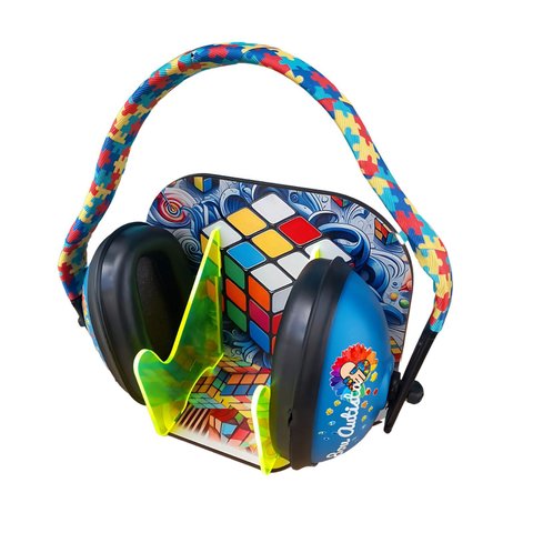 Abafador de Ruido para Autistas 11 Db com Suporte Cubo Mágico Brilha no Escuro