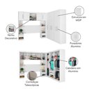 Ver imagem 5 de Quarto Modulado Casal de Canto 9 Portas 4 Gavetas com Ponte de 1,50m Star