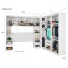 Quarto Modulado Casal de Canto 9 Portas 4 Gavetas com Ponte de 1,50m Star - 4