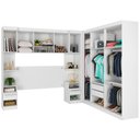 Ver imagem 3 de Quarto Modulado Casal de Canto 9 Portas 4 Gavetas com Ponte de 1,50m Star