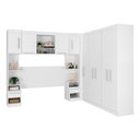 Ver imagem 2 de Quarto Modulado Casal de Canto 9 Portas 4 Gavetas com Ponte de 1,50m Star