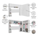 Ver imagem 5 de Quarto Modulado Casal de Canto 10 Portas 3 Gavetas Com Ponte de 1,80m Star