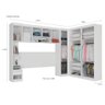 Quarto Modulado Casal de Canto 10 Portas 3 Gavetas Com Ponte de 1,80m Star - 4