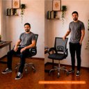 Ver mais imagens de Kit 10 Cadeiras Begônia Oficial Tela Mesh Pretas Ergonômicas para Escritório e Home Office