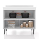 Ver imagem 5 de Balcão de Cozinha com Tampo 100cm Pérola Branco Z34 - Mpozenato