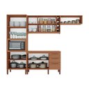 Ver imagem 2 de Cozinha Completa Modulada Larissa 100% MDF com 1 Balcão 9 Portas 3 Gavetas e Adega Tuboarte