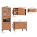 Ver imagem 3 de Cozinha Completa Modulada Larissa 100% MDF com 1 Balcão 9 Portas 3 Gavetas e Adega Tuboarte