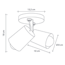 Ver imagem 3 de Luminária de Teto Spot Sobrepor Direcionável Fokus 2 Lâmpadas E27 Moderno Bivolt:Preto/110/220V