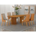 Ver imagem 1 de Conjunto Jantar 6 Cadeiras Maciça 180x90 Pilar m Arbo Design