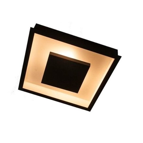 Luminária Plafon Luz Indireta Embutir 40x40cm 4 Lâmpadas Preto