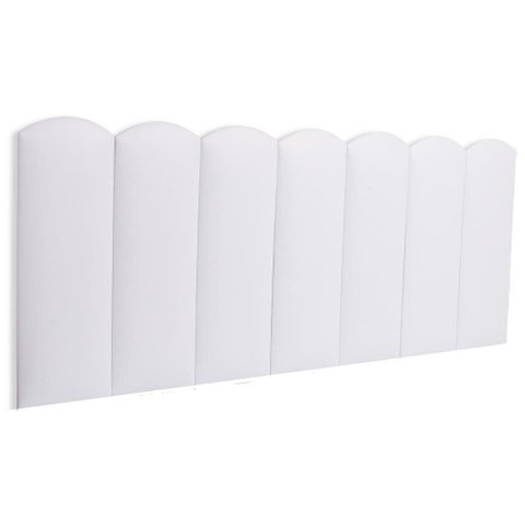 Cabeceira Casal Kit 7 Placas Modelo Nuvem - Courino Branco