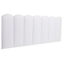 Ver imagem 1 de Cabeceira Casal Kit 7 Placas Modelo Nuvem - Courino Branco