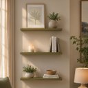 Ver imagem 1 de Kit de 3 Prateleiras 60cm MDF Verde - On Móveis
