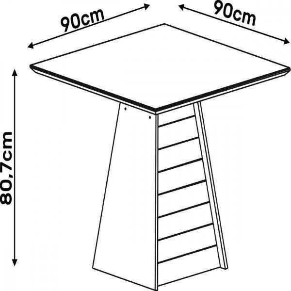 Conjunto Mesa de Jantar Sé com 4 Cadeiras Elis - 5