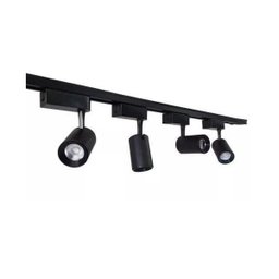 Trilho Eletrificado 2M + 4 Spot LED 7W 6000K Bivolt Preto - 1