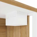 Ver imagem 7 de Mesa Diretor com Caixa de Tomadas e Porta Objetos para Escritório 180cm Corporate Macadâmia e Branco Marrom