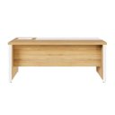 Ver imagem 5 de Mesa Diretor com Caixa de Tomadas e Porta Objetos para Escritório 180cm Corporate Macadâmia e Branco Marrom