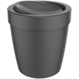 Lixeira Tampa Basculante Vitra 5l Cesto Lixo Banheiro Ou Preto - 1