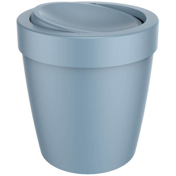 Lixeira Tampa Basculante Vitra 5l Cesto Lixo Banheiro Ou Azul Glacial - 1