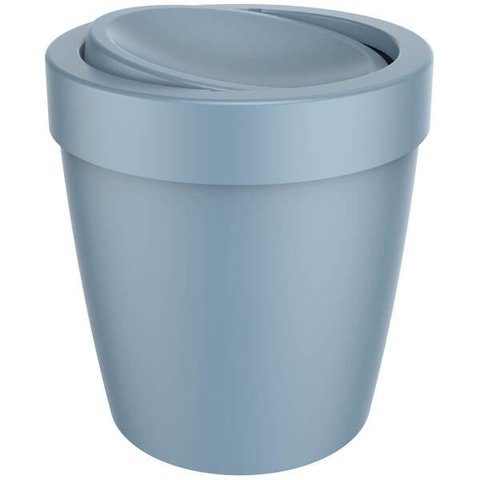 Lixeira Tampa Basculante Vitra 5l Cesto Lixo Banheiro Ou Azul Glacial