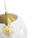 Ver imagem 2 de Pendente Redondo Esfera 30cm Dourado e Vidro Cristal Madelustre