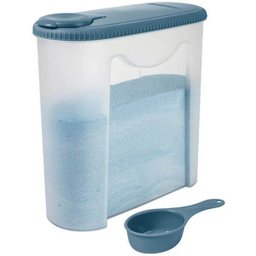 Pote Porta Sabão em Pó de Plástico 1kg com Tampa e Dosador Sanremo - 1