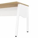 Ver imagem 7 de Estação Trabalho Plataforma Individual com Caixa de Tomadas Pés Cavalete 135cm Industrial Executive Macadâmia E Branco