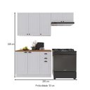 Ver imagem 4 de Cozinha Compacta Bariloche 8 Portas 2 Gavetas com Tampo 100% MDF Branco - Indékes