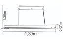 Ver imagem 2 de Luminária Pendente 1Lâmp Retangular 130cm Madeira Castanho Madelustre