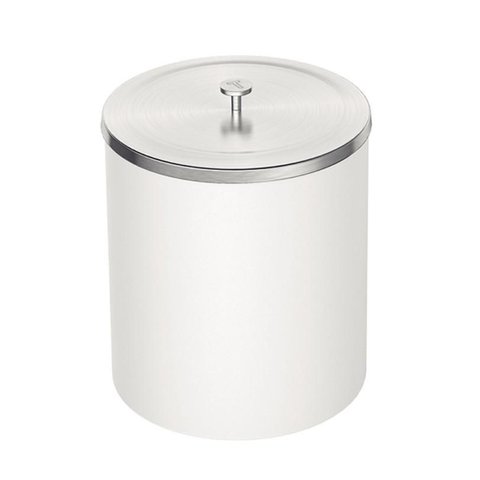Lixeira Útil de Polipropileno Branco e Tampa Inox 5l 94540027 Tramontina